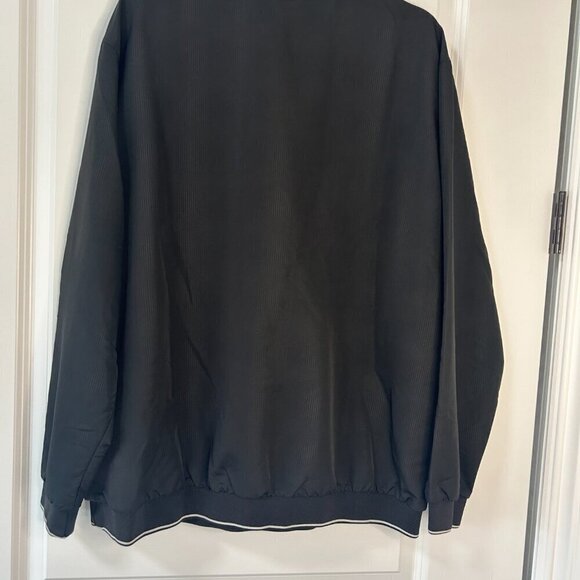 Men's Walter Hagen Black Wind Shirt Long Sleeve V Neck Size XL EUC - Picture 2 of 2